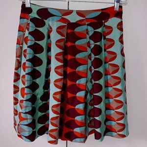 Anthropologie HD in Paris Pleated Colorblock Skirt